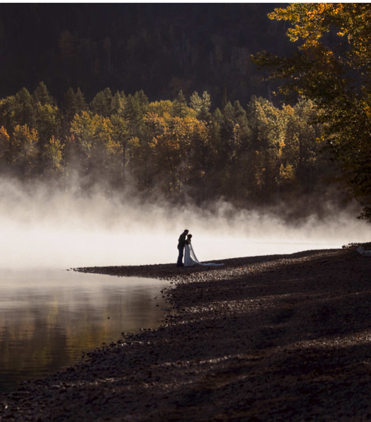 Sunrise on Lake McDonald went absolutely insane 🫶🏼 @Haley #glaciernationalpark #elopement #adventureelopement #elopementvideographer #film 