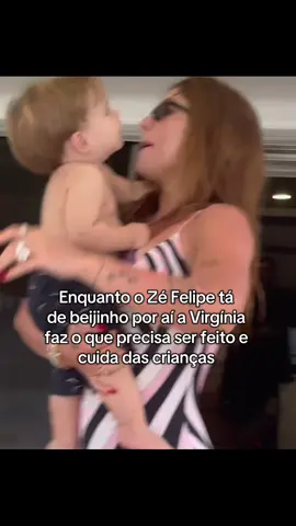 Zé Felipe curtindo e a responsabilidade das crianças ficou com a Virgínia #virginiafonceca #zefelipe 