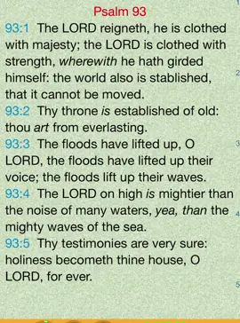 #Psalm93 #Lord #psalms #Scripture #KJV 