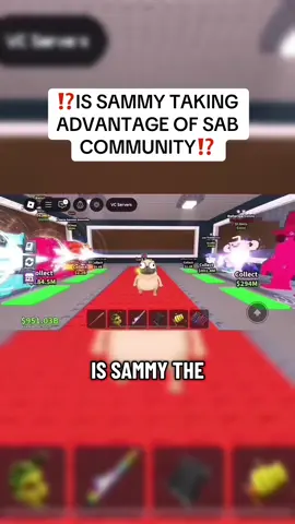 IS SAMMY SPYDER TAKING ADVANTAGE OF STEAL A BRAINROT COMMUNITY⁉️ #roblox #stealabrainrot #sammy #viral 