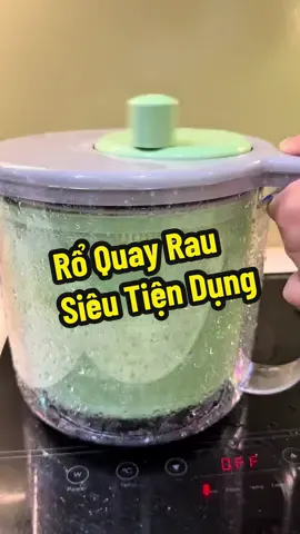 Không biết vẩy rau hoặc nhà bếp chật ko có chỗ vẩy rau các bác tham khảo em này cho tiện nhé #xuhuong #giadung #roquayrau #elmich #roquayrauelmich 