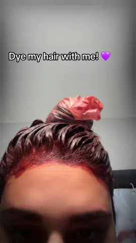 violet hair loading 😈 #fyp #hairdye #hairdyetransformation #boxdye #garnier  