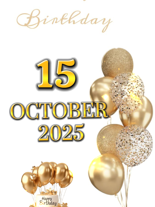 Happy Birthday 15 october 2025 #tiktoktemplate #birthdaytemplate #happybirthday #october #fyppp 