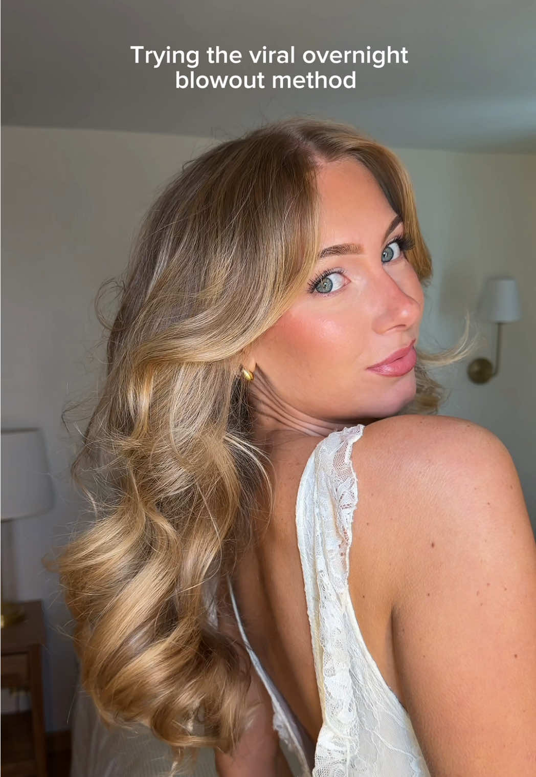 Yeah doing the overnight blowout hairstyle on repeat #hairtok #hairtutorials #hairhacks #fyp 