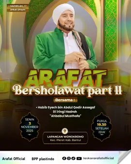 Bismillah Semoga di lancarkan🤲 #laskararafatyogyakarta #bpp #jadwalsholawatjogja #habibsyech #arafatbersholawat 