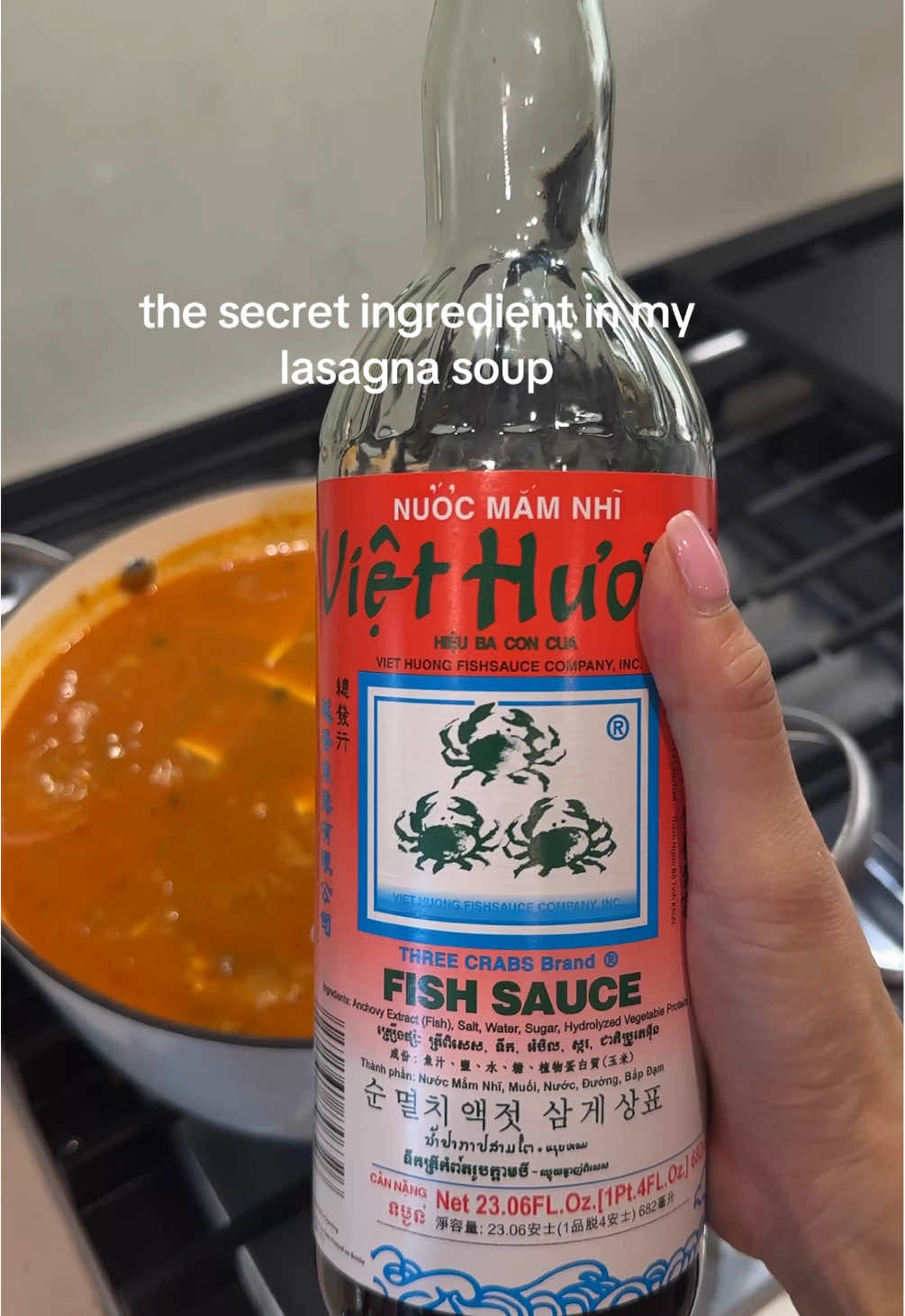 ooofff this elevated the lasagna soup #fishsauce #lasgnasoup 