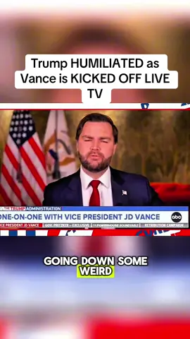 Trump HUMILIATED as Vance is KICKED OFF LIVE TV #donaldtrump #jdvance #humiliated #fyp 