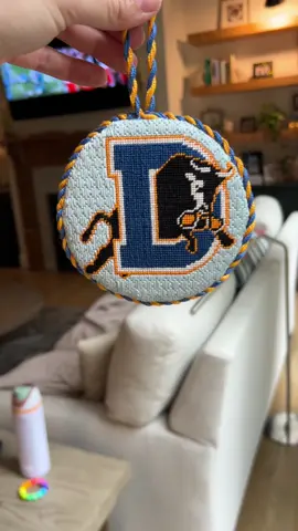 shout out to all the needlepoint YouTubers #needlepoint #finishingneedlepoint #ornament 
