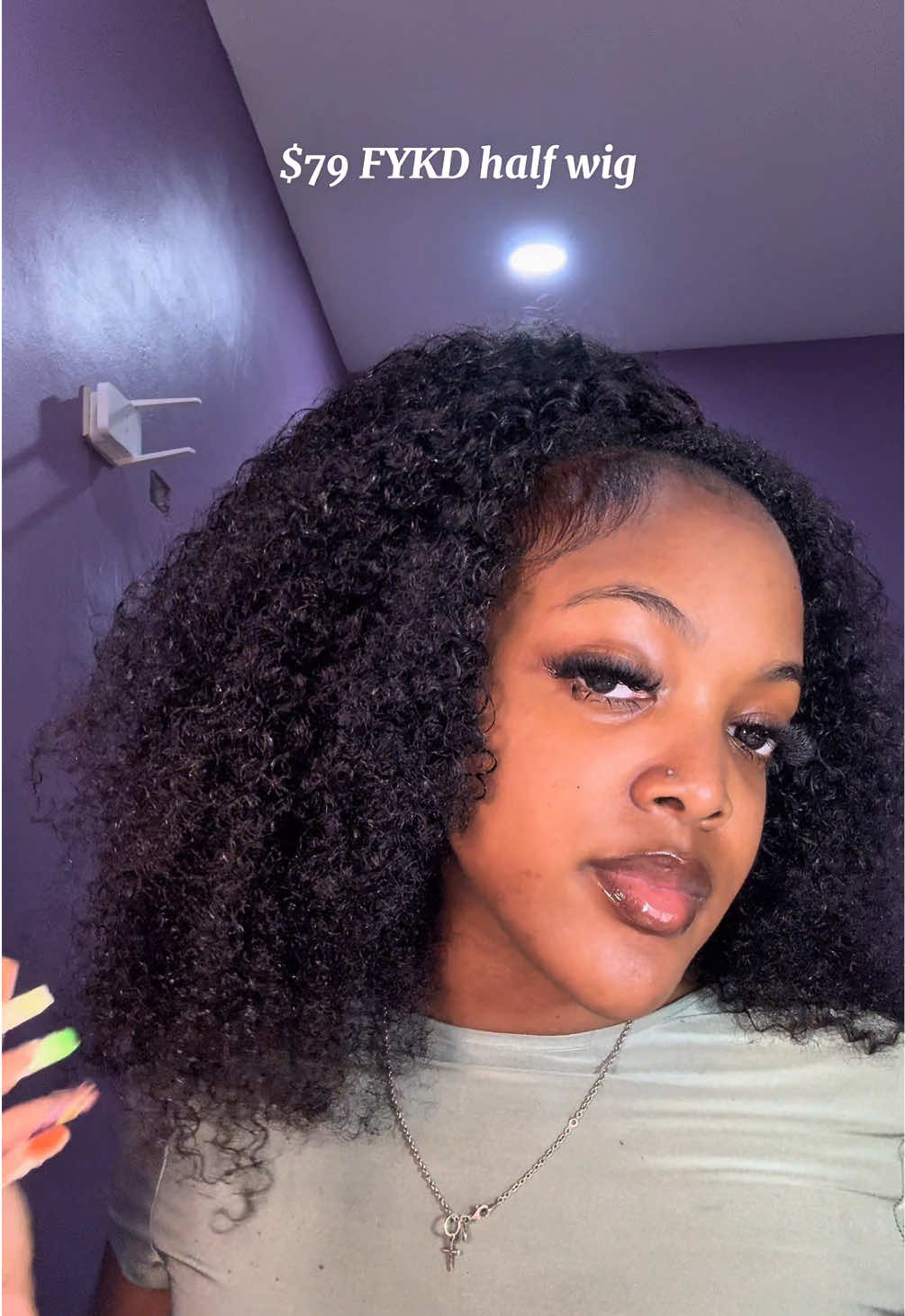 Hair from FYKD Hair, link in bio, $79 FYKD half wig #fyp #hair 