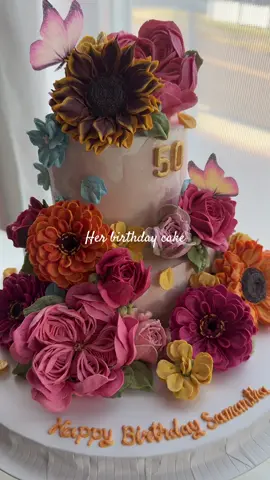 Her birthday cake! #buttercreamflowers #nyccakes #njcakes 