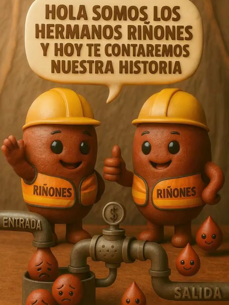 ¿Sabías que tus riñones trabajan día y noche para mantenerte con vida? Filtran tu sangre, eliminan toxinas y equilibran tu cuerpo sin descanso… 💧 La historia de Los Hermanos Riñones me hizo llorar y reflexionar sobre lo poco que valoramos lo que hacen por nosotros. 💔 💦 Si casi no tomas agua, tienes que ver este video. Después de verlo, nunca volverás a mirar un vaso de agua igual. 💙 #Salud #Riñones #Reflexión #hermanitosriñones #AprendiendoJuntos Creador de la Historia; @ALCambioYa 