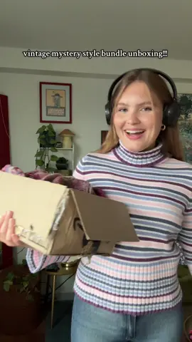 Vintage mystery style bundle from Australia!! You can dm @viksnoriasthrifty for your own bundle and more general information on her bundles!! I am in LOVE with the first two pieces especially  😭 #mysterybox #vintagevibes #thrifttok #unboxing #fairy 