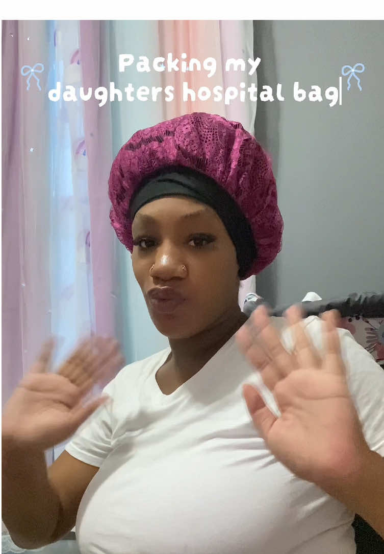 watch me pack my daughters hospital bag🥹🩷 #nesting #firsttimemom #babyhospitalbag 