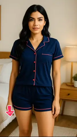 Pijama Curto Malha Blogueirinha #pijama #mulher #mulheres #tiktokshop #tiktokmefezcomprar 