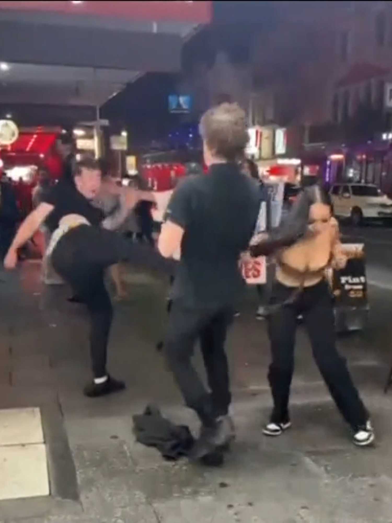 EXCLUSIVE: Sickening vision of yet another wild brawl on Hindley Street has been captured on camera, where a young woman was kicked in the stomach. As the chaos erupted, partygoers stood by and cheered the violence on. #7NEWS