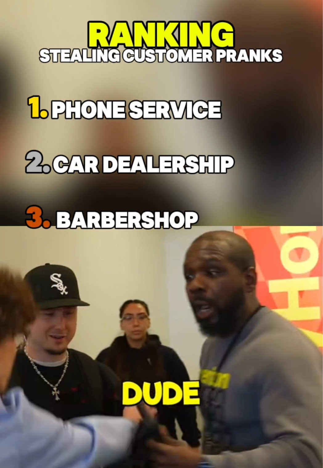 Ranking Stealing Customer Pranks #barberpranks #funnyreactions #shoppranks #publiccomedy #viralshorts