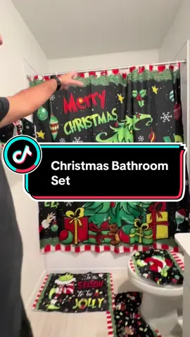Loving our new Christmas Bathroom set! It comes in different designs too! #christmastheme #christmasdecor #christmasbathroomdecor #christmasdecorating #christmasdecoratingideas 