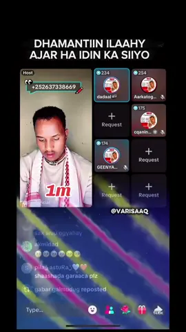 INTAA ka so qabgashay ilaahy ajar ha idinla siiyo lkn wali target 🎯 kii lama gaadhin @zamiir0fficial ilaahy ha ku cafiyo indr inshallah next week ba cadi lagugu iman Saturday 18.10.2025 ba dib logu dhigay cumaamad sarkii #foryoupage❤️❤️ #varisaaq📸🔥 #somalitiktok #somalilandtiktok💚🤍❤ #FYP 