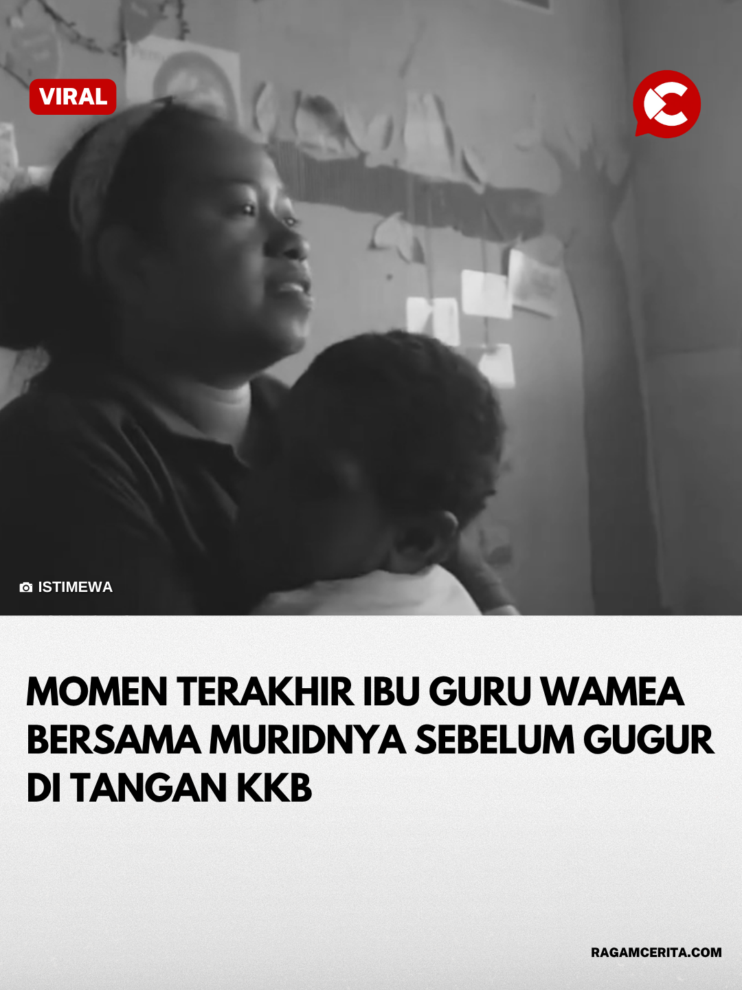 Momen terakhir Ibu guru Melani Wamea bersama murid-murid tercinta.