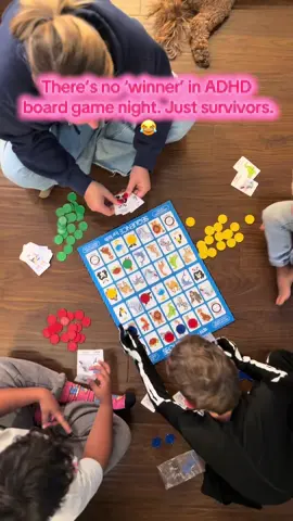 👋 Comment JOIN to connect with other ADHD parents inside our Accelerator — where we turn the chaos into connection. There’s no “winner” in ADHD board game night. Just survivors. 😂 Between snack breaks, new rules being invented mid-game, and someone turning the dice into a rocket ship… it’s less game night and more full-blown adventure. But here’s the beauty of it: even in the chaos, they’re connecting. They’re imagining. They’re fully alive.  #ADHDParenting #ADHDKids #ParentLife #BoardGameNight #FamilyLife        