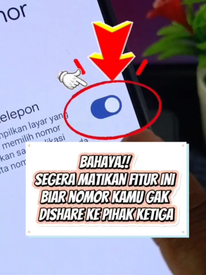 Bahaya!! segera matikan fitur ini biar nomor kamu gak dishare ke pihak ketiga #tutorialviral #tutorial #tipsrahasia #tipsandroid #androidtricks #trikandroid
