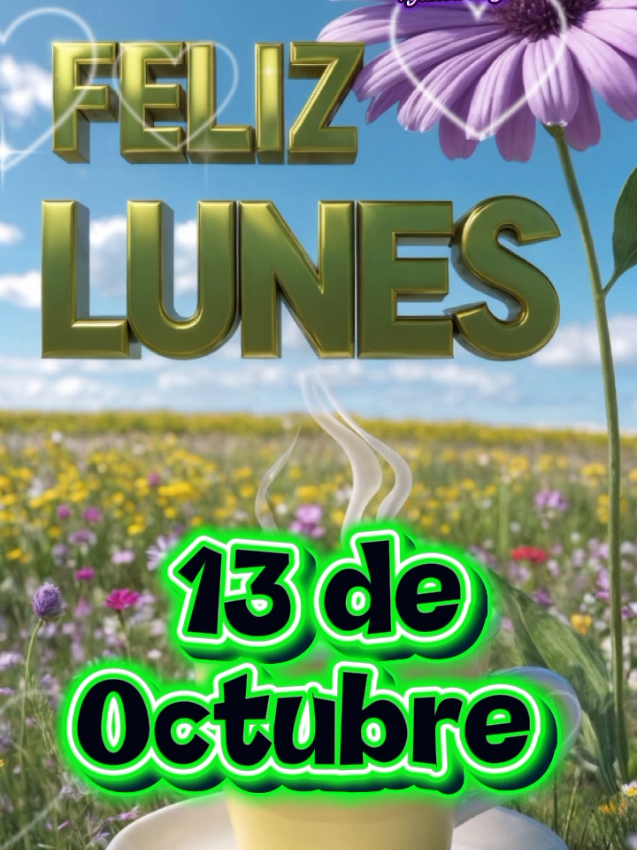 Feliz Lunes 13 de Octubre!#CapCut #feliziniciodesemana #buenosdias #felizlunes #capcutmotivacional 