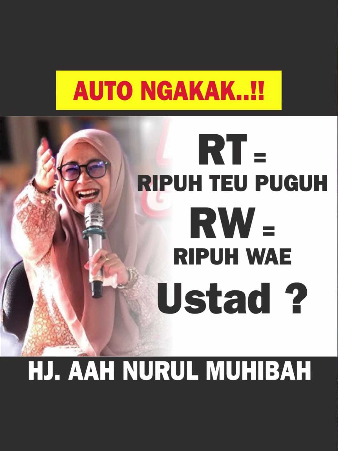 Ustad singkatan dari ? #HjAah #hjaahmuhibah #hjaahnurulmuhibah #lucubanget #ceramahlucu #ceramahsunda #ceramahlucusunda #Ngajisantai #ShortLucu #MasukBeranda #fyp