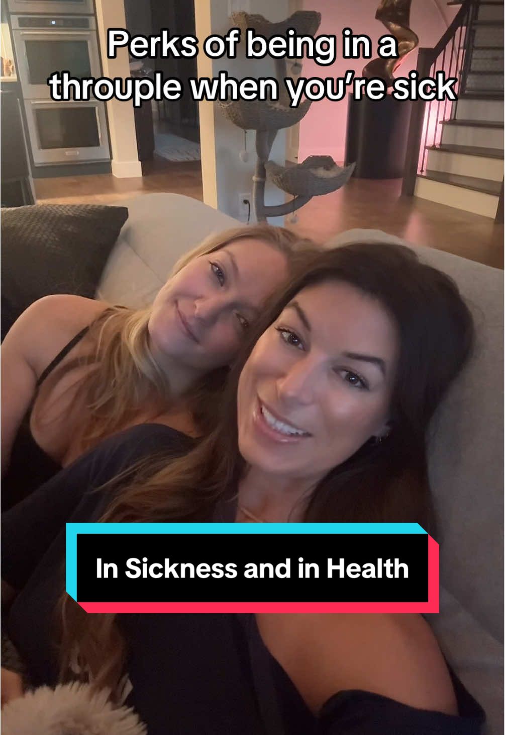 Double the love, double the care, without ever having to sacrifice snuggles.  #relationships #throuple #sick #snuggles #poly