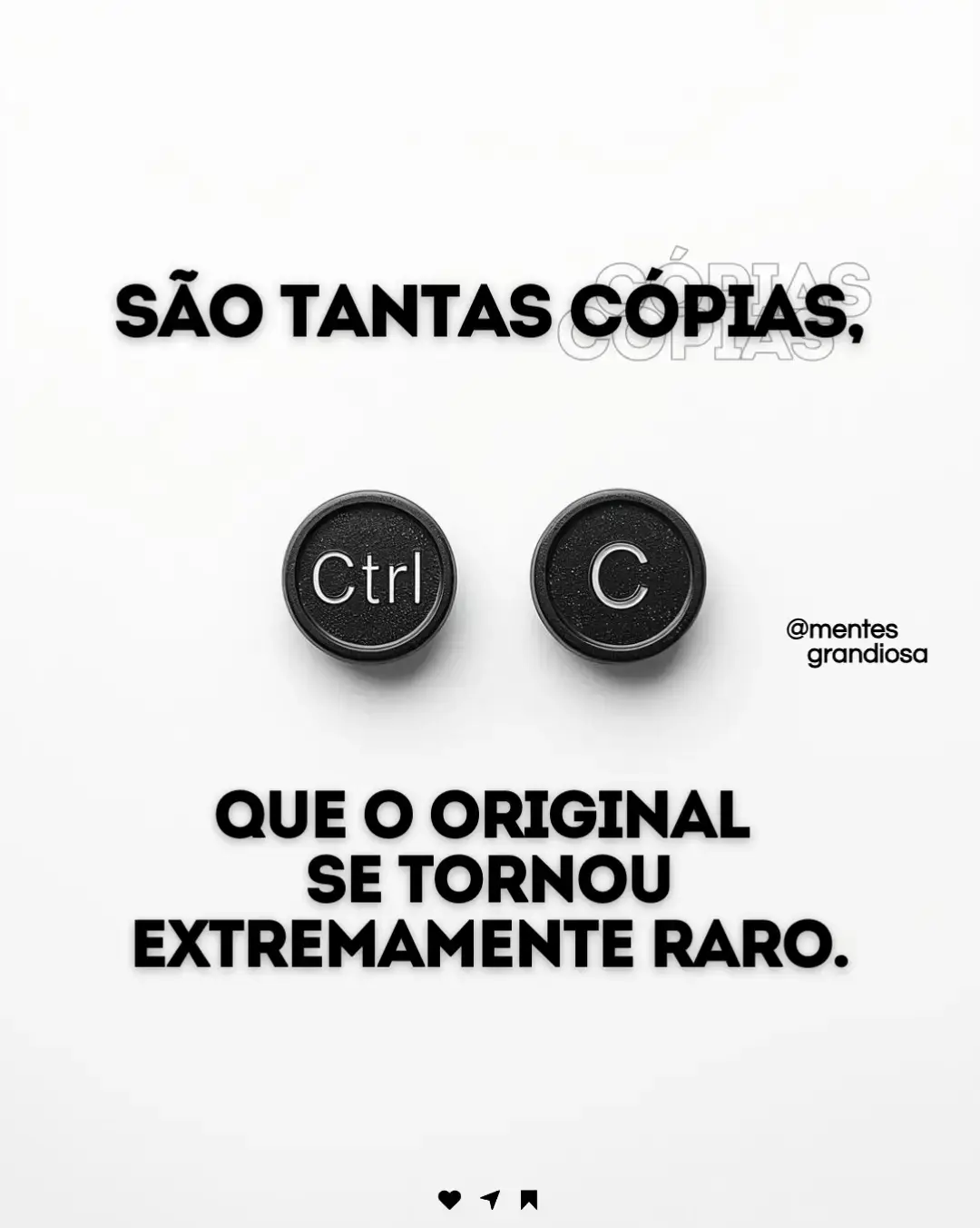 Vivemos na era da reprodução fácil: copiamos estilos, opiniões, e até mesmo a forma como reagimos à vida, numa ânsia desesperada de 