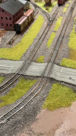 Road Work 🚧 N Scale railroad crossing in the making!#woodlandscenics #nscale #modeltrains #art #artist 