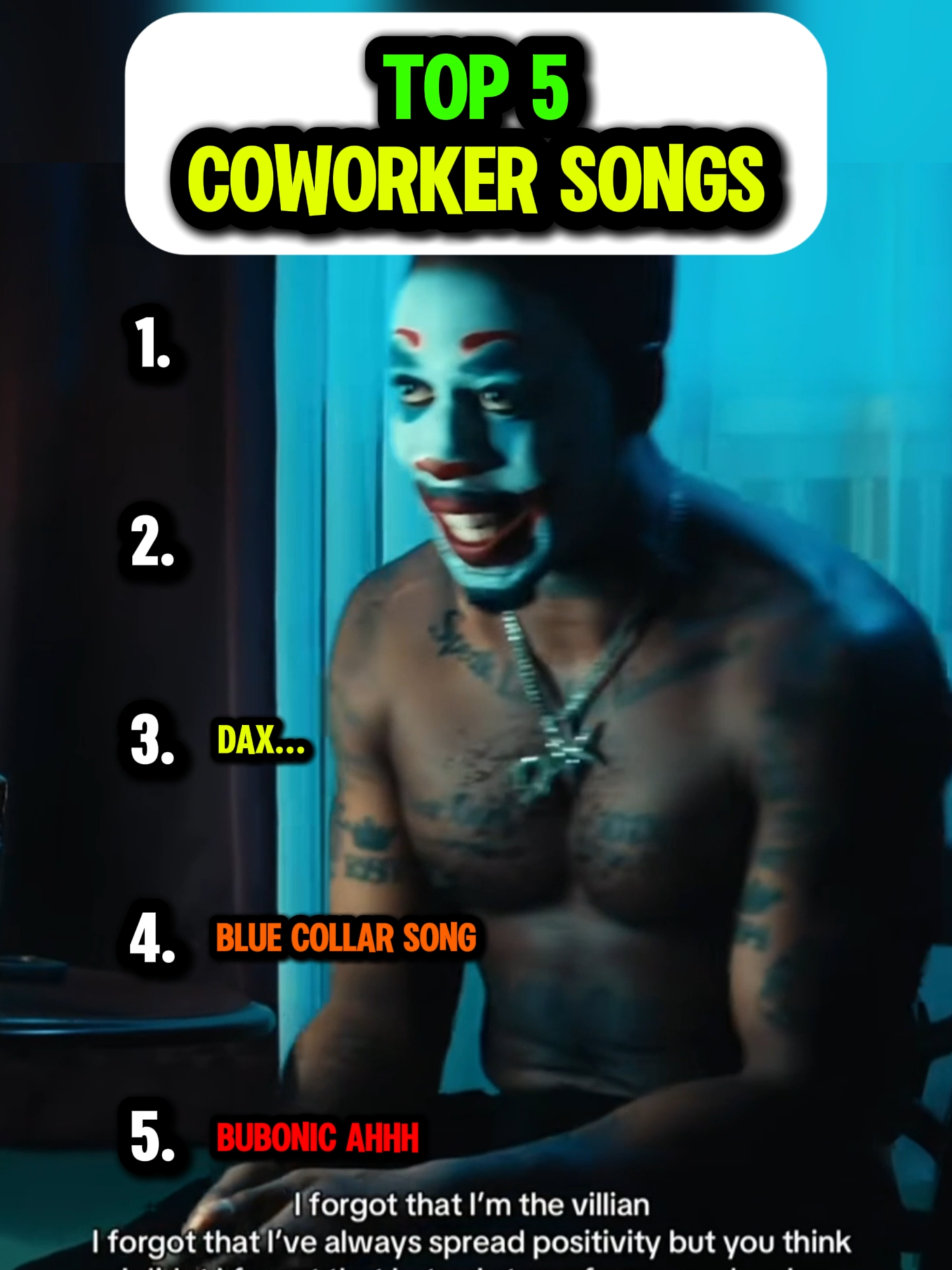 Top 5 Coworker Songs #dax #bubonic #bluecollar #fyp #viral