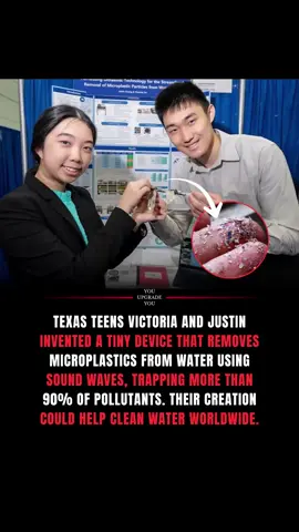 💡 High school students in Texas built a sound-based filter that traps microplastics in water. Crazy to think the next big environmental fix might come from Gen Z. 👏 #Innovation #fyp #viral #Technology #viralreels 