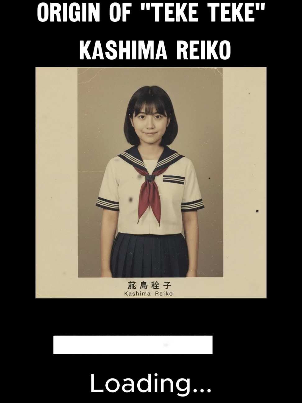 The Japanese horror story of Teke Teke will haunt you. A terrifying urban legend about a student (Kashima Reiko) who died on train tracks... and came back for revenge #analoghorror  #horrorstory  #horrortok  #creepy   #foryou 