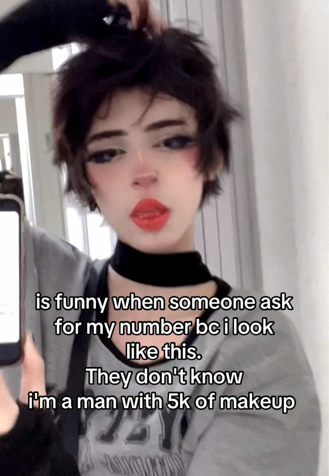 I got a new phone :3 I have Iphone 16 pro, I'm so happy i could buy it bc my other phone was dying. #femboy #meme #humor #femenineboy #alt 