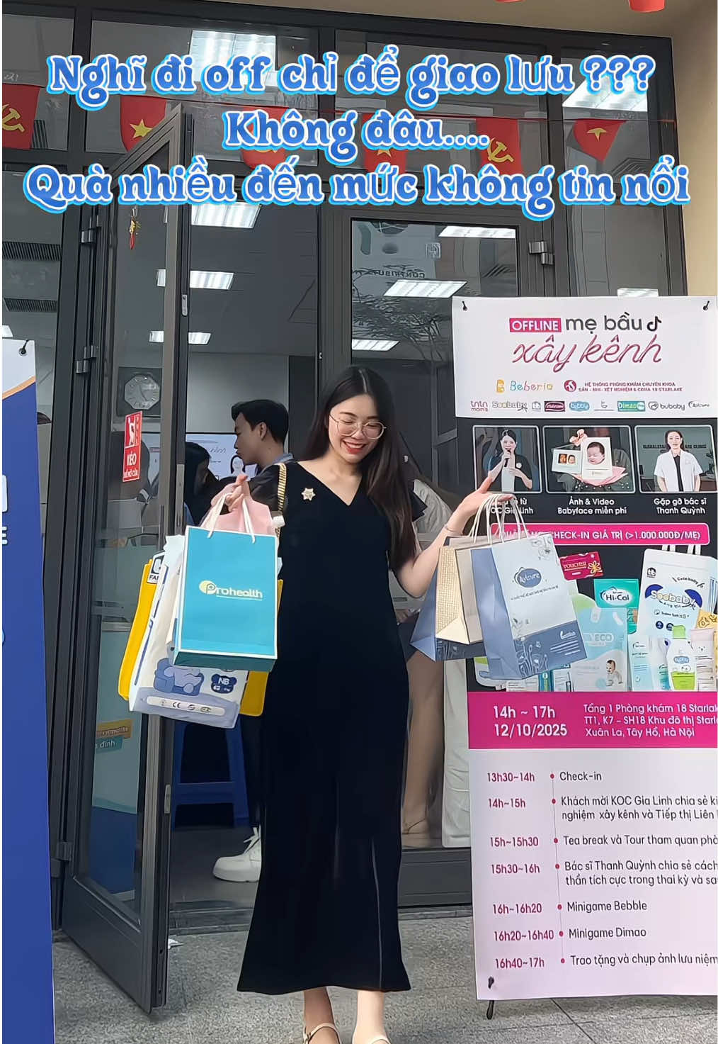 Bầu lần đầu, cứ nghĩ ở nhà cho lành… ai ngờ đi sự kiện mẹ bầu được mở mang cả trời kiến thức ❤️ Cảm ơn @Mẹ Gia Linh #Beberia & #phongkham18starlake và các nhãn hàng  @Dimao Pro D3K2 Official @Avisure Việt Nam @Bebble Maternea @BU Baby Vietnam @Nhãn hàng BB FAMILY . Ai muốn biết sự kiện có gì, được gì, và sắp tới có sự kiện nào nữa không – comment ‘MUỐN ĐI’ mình kể chi tiết cho #mebau #hoithaothaisan #baogiodedoiten  