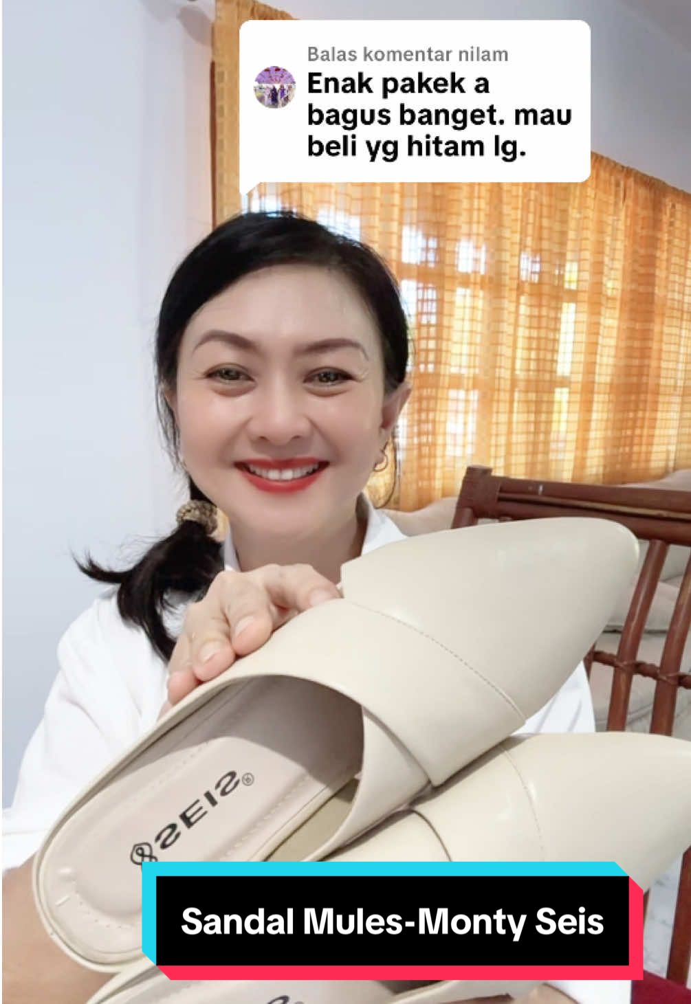 Membalas @nilam Bunda Nilam mau ambil yg warna hitam lg tuh, ayo teman2 yg pada mau diorder yuk ada macam2 warna disitu km bisa pilih dan sandalnya enak dipakai walau dipakai lama. #seis #sandalwanita #sandalmules #sandalpesta #sandalkerja 