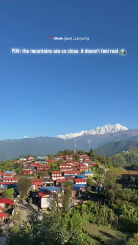 POV: the mountains are so close, it doesn’t feel real 🏔️ 🇳🇵 . . #HeavenOnEarth #exploringtheworld #mountainview #mountainsofnepal #exploringnature 