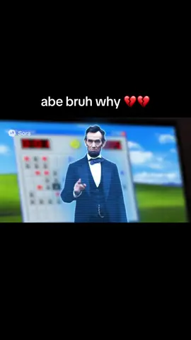 lowkey minesweeper is hard asl #fyp #computer #virus #abrahamlincoln #sora2 