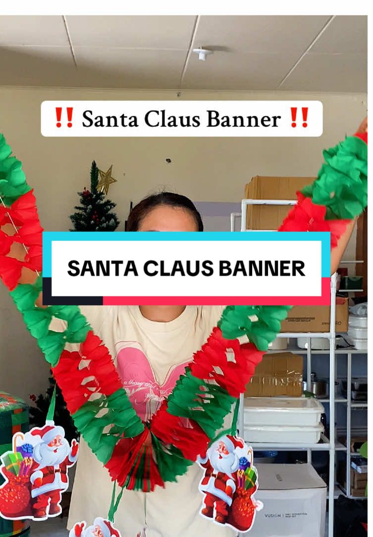 Gandaaa nanaman ng pangdecor na’to #santaclausbanner #santaclausbannerbannerdecor #merrychristmasbanner #christmasdecor #merrychristmasdecor 