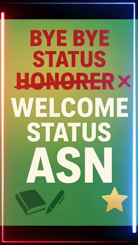 Bye-Bye Status Honorer  Welcome Status ASN... Berbanggalah karena kita semua sudah menjadi ASN, Semangat Mengabdi harus lebih ditingkatkan... Karena ini adalah langkah Awal dan pasti untuk menjadi PPPK/ASN Selamanya #pppk2024 #pppkparuhwaktu 