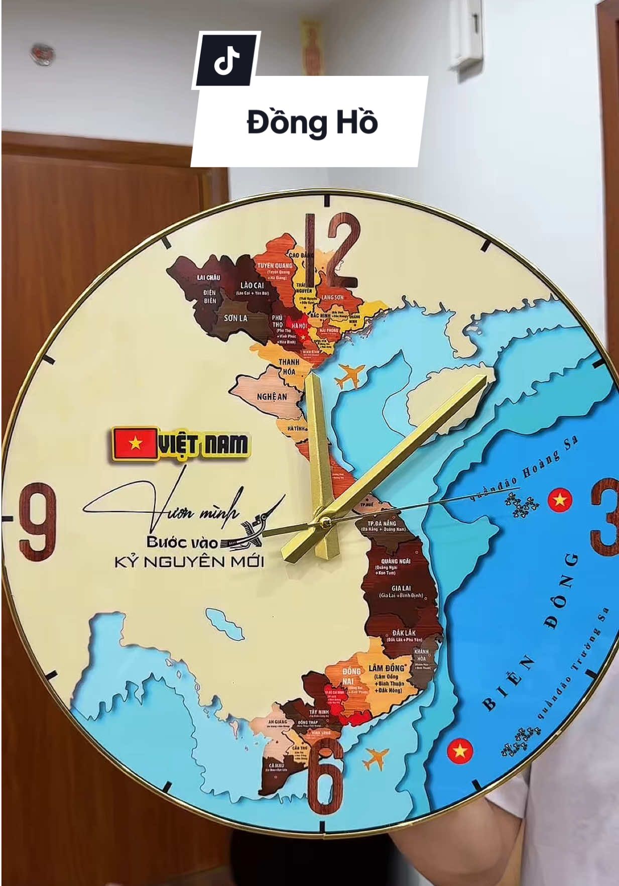 Đồng hồ kèm bản đồ 34 tỉnh thành #haohomhinh #dongho 
