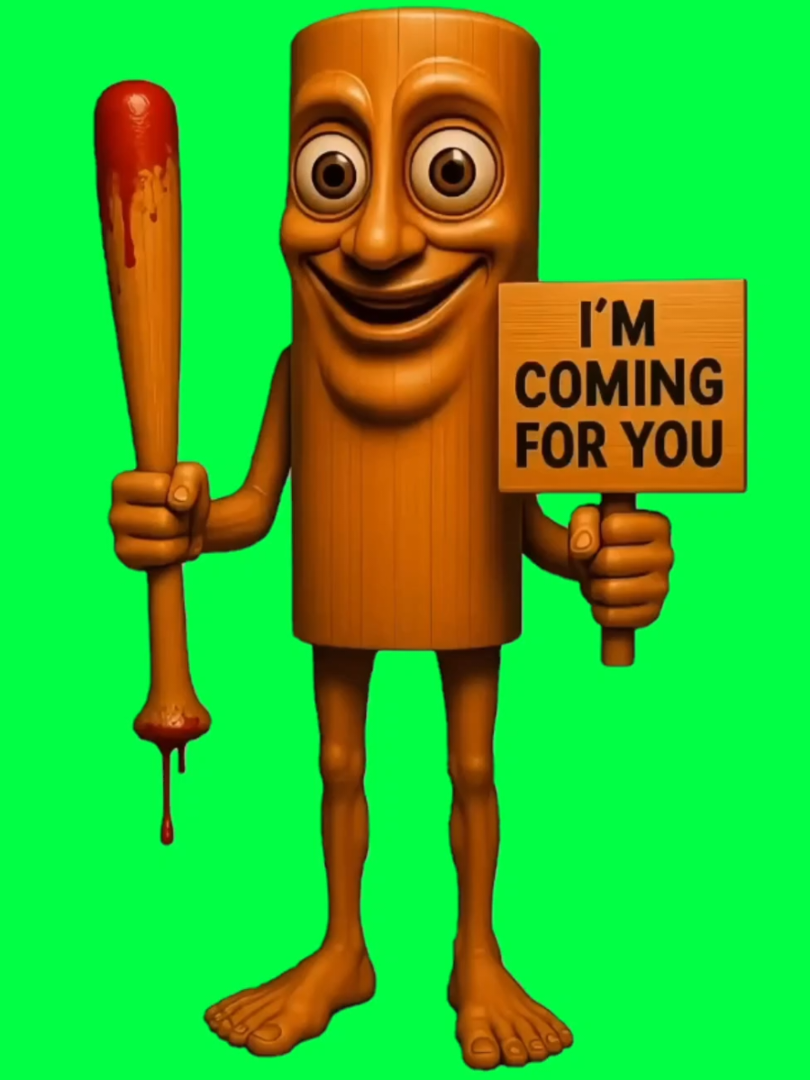 Use this CapCut green screen of Tung Tung Tung Sahur holding a sign that reads “I AM COMING FOR YOU!” — perfect for brainrot edits, surreal meme remixes, or character threats with a twist. This meme comes from the “Tung Tung Tung Sahur” viral meme / AI character trend.  #TungTungTungSahur #brainrotmeme #memeoverlay #capcuttemplate  #ItalianBrainrot 