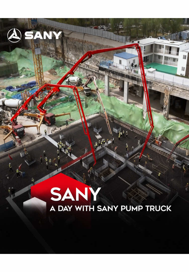 Ever wondered what it’s like to spend a day in the driver seat of a pump truck? Here’s what it looks like! #SANY #SANYGroup #pumptruck #construction #SANYInAction