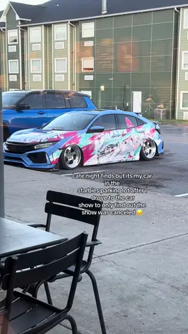 I’m still kinda sad 😞 but still had a good time in the mountains! #slammedenuffgatlinburg #slammedenuff #honda #itasha #miku 