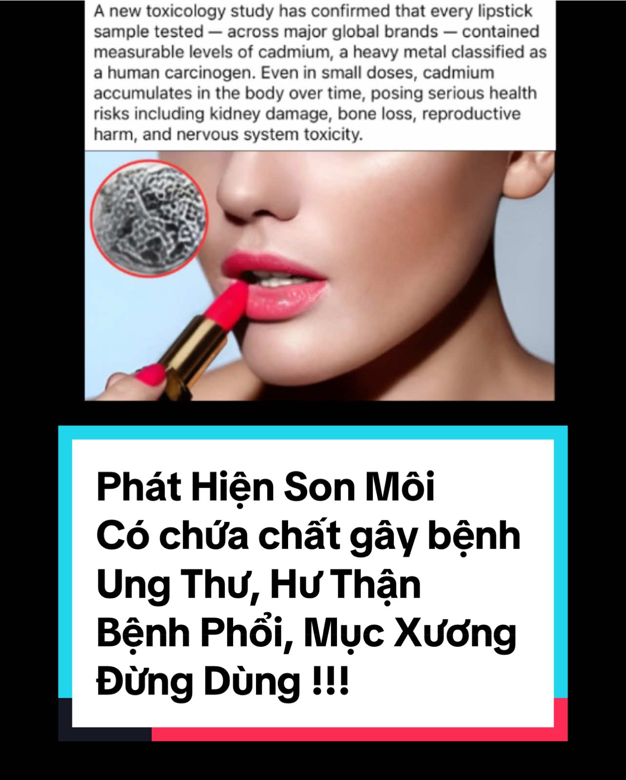 Son Môi gây Ung Thư, Hư Thận!!!