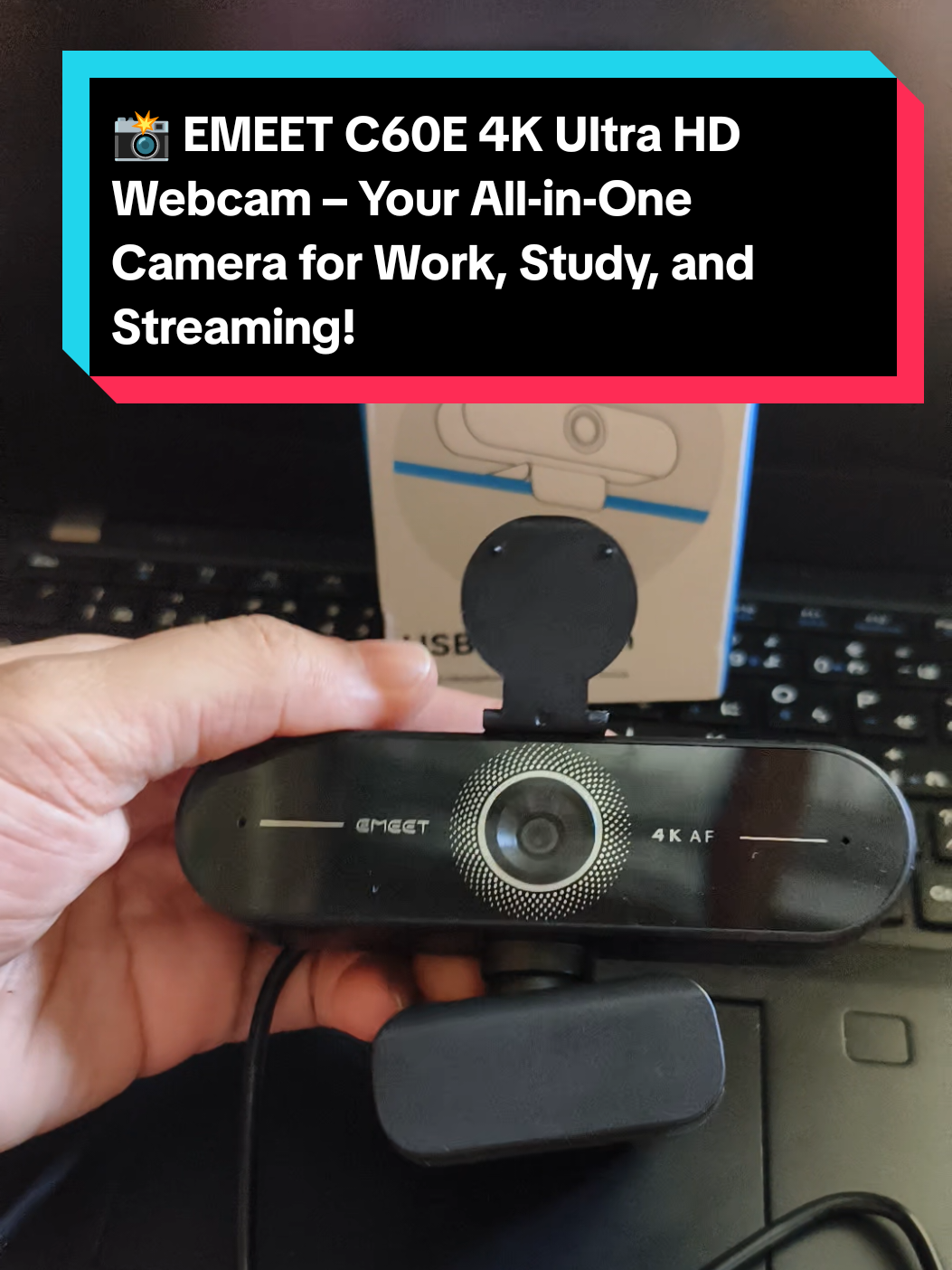 📸 EMEET C60E 4K Ultra HD Webcam – Your All-in-One Camera for Work, Study, and Streaming! Level up your online experience with the EMEET C60E 4K Webcam — designed for professionals, students, and streamers who demand crystal-clear video and smooth performance. ✨ Key Features: 🔹 4K Ultra HD Resolution – Delivers lifelike clarity at 4K@30fps or smooth streaming at 1080p@60fps. 🔹 Auto Focus & Fast Focus – Always keeps you sharp and clear, even when you move. 🔹 Perfect for Any Setup – Ideal for video meetings, online classes, live streaming, gaming, and vlogging. 🔹 Plug & Play – No drivers needed. Just connect and go! 🔹 Adjustable View – Works in both landscape and portrait modes. 🔹 Free Privacy Cover – Protects your lens when not in use. 🔹 Wireless Fill Light – Ensures perfect lighting for every shot. 🔹 Durable & Reliable – Comes with a 2-year warranty and 6-day free returns.
