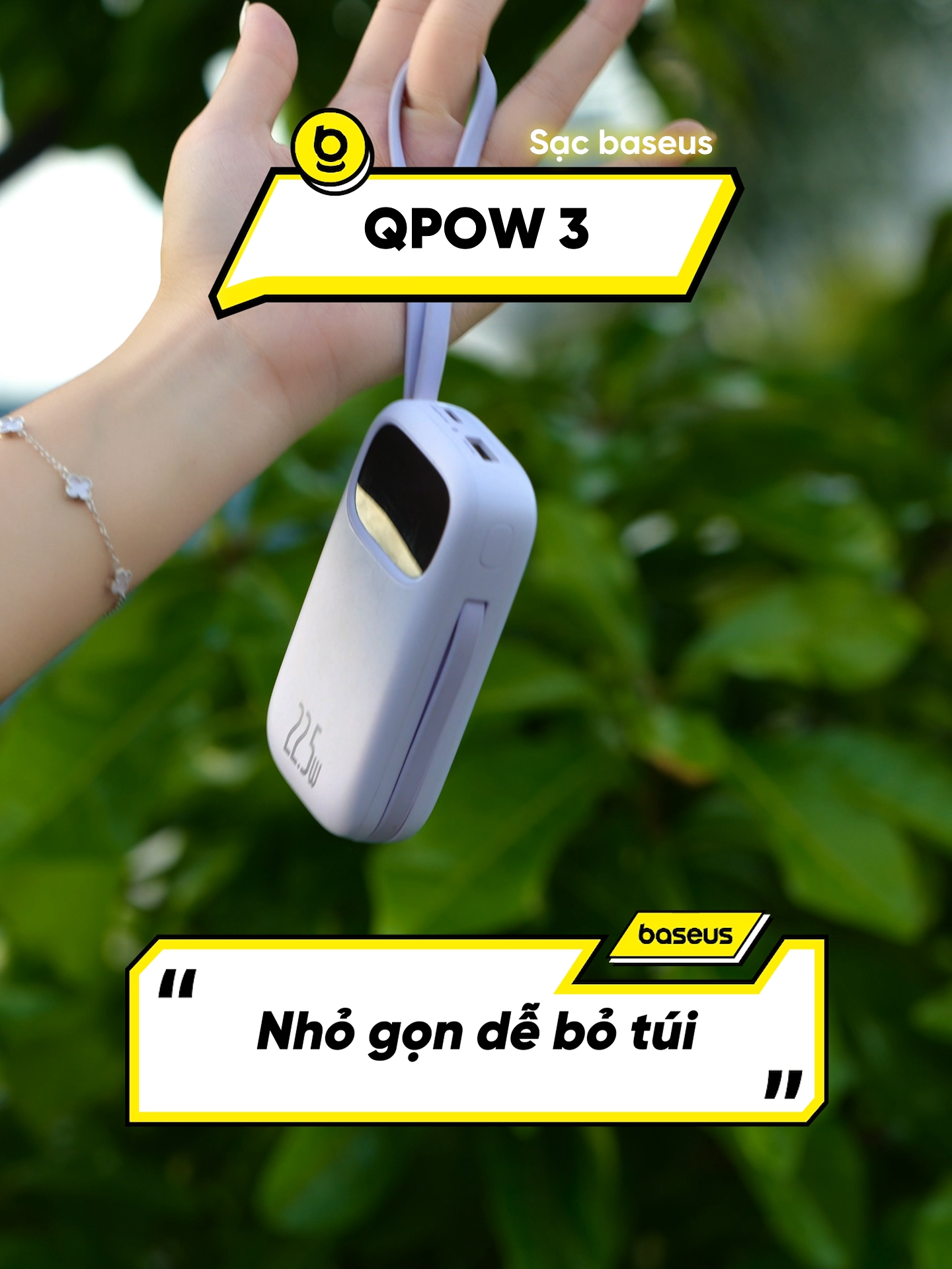 Sạc dự phòng tích sẵn dây Qpow3 vừa cập bến tại nhà Baseus. SĂN NGAY-CHỐT NGAY#baseusvietnammall #baseusvietnam #xuhuong #Qpow3 #congnghe