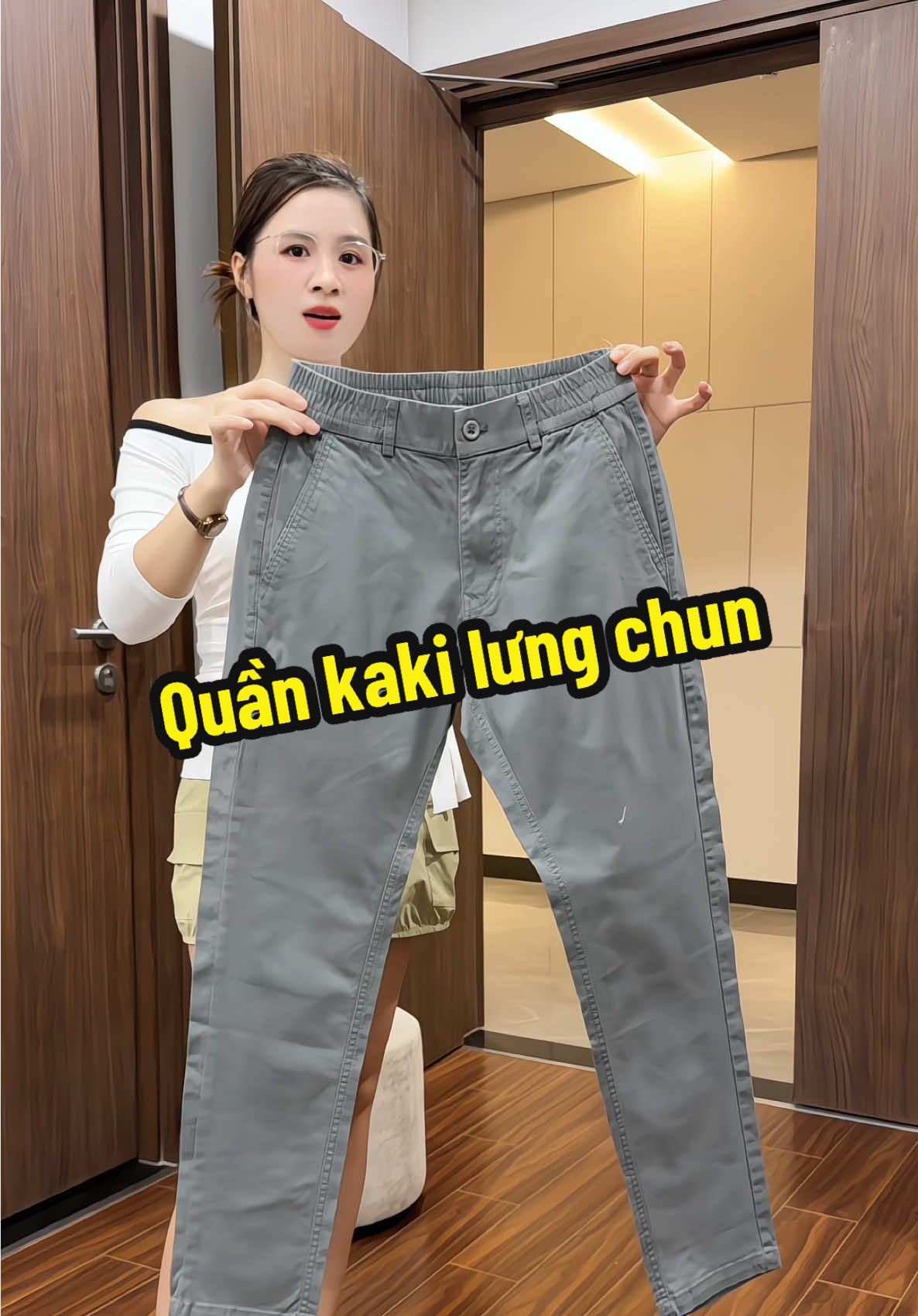 Quần kaki dáng trẻ trung - co giãn ko gò bó #phuongsongsinh #phuongvinguyen #quankaki #quansoocnam 