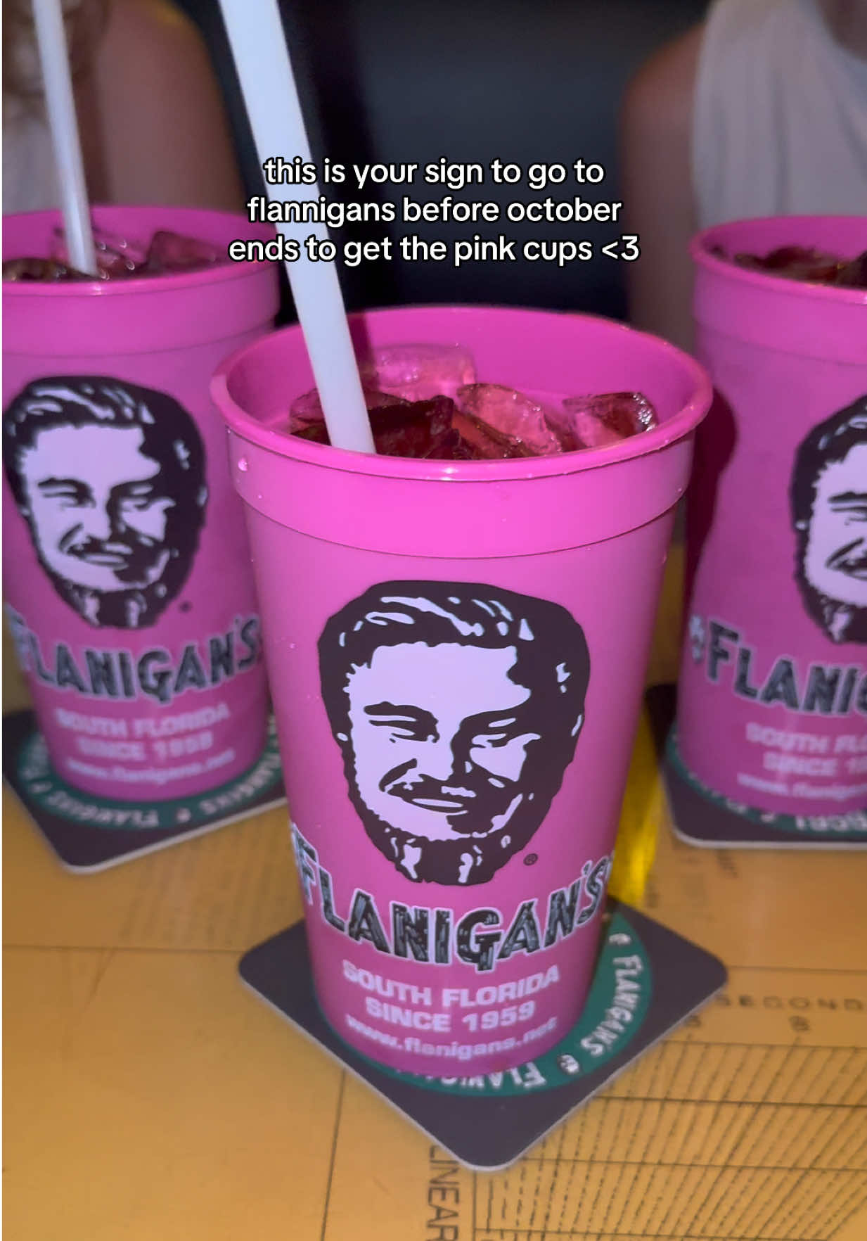 add it to your collection, we all got one 💝 #flannigans #miami #pinkcup #october #breastcancerawarenessmonth 