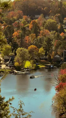 Fall is in full force in Muskoka, Ontario. 🥹🍂